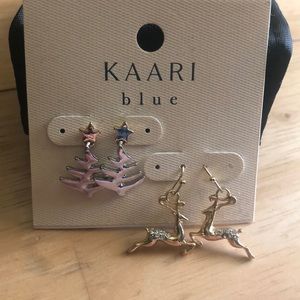 🎄🎅🏻New Christmas Earrings. Gold/silver tree with star & gold reindeer.